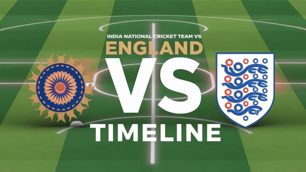 India National Cricket Team vs England Cricket Team Timeline