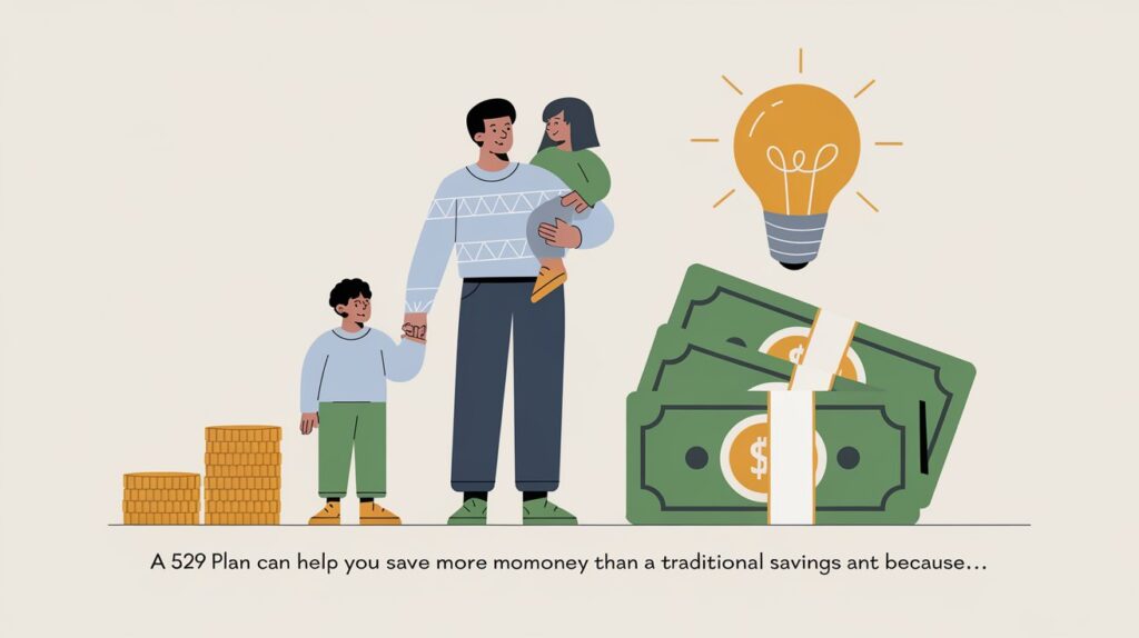 A 529 Plan Can Help You Save More Money Than a Traditional Savings Account Because...