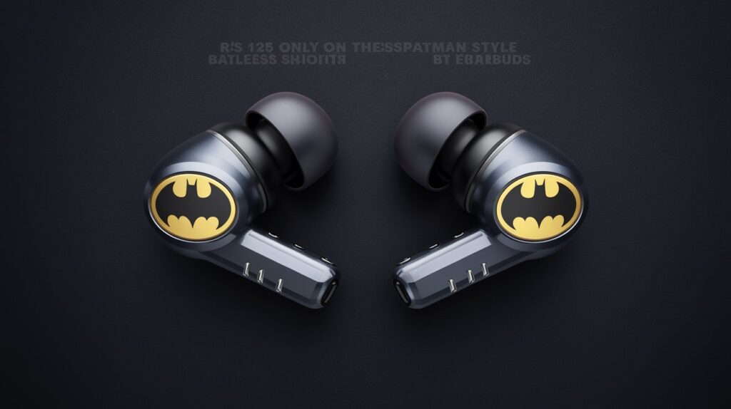 Rs 125 Only on TheSpark Shop Batman Style Wireless BT Earbuds